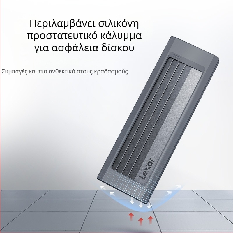 Θήκη σκληρού δίσκου Lexa E10/E6/E300/E350 για φορητές συσκευές, πρωτόκολλο M.2 NVMe/SATA Type-C 3.2