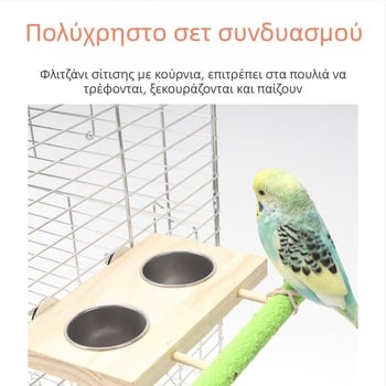 Δέρμα τίγρης παιωνία xuanfeng παπαγάλος παγωμένος μασίφ ξύλινο κουτί τροφής πουλιών τροφοδότης πουλιών ψαρόνι φλιτζάνι μπολ λεκάνης μασίφ ξύλινος σταθμός