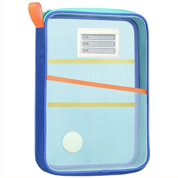 Τσάντα αρχείων Huajie a4 διαφανής τσάντα αρχείων μεγάλη τσάντα φροντιστηρίου ανοίγματος, τσάντα βιβλίων για μαθητές, τσάντα ταξινόμησης θεμάτων