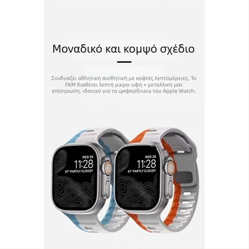 Κατάλληλο για Apple Watch Apple Watch 38/42 Τετράγωνη αγκράφα σιλικόνης με αντίθεση Ultra λουράκι, έτοιμο για απόθεμα από τον κατασκευαστή