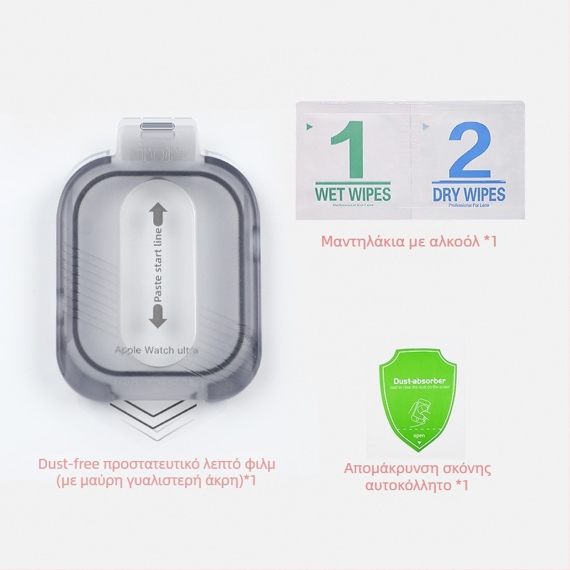 Προστατευτική μεμβράνη AppleWatch εξαιρετικά χωρίς σκόνη, μεμβράνη σκληρυμένη για AppleWatch από κράμα τιτανίου