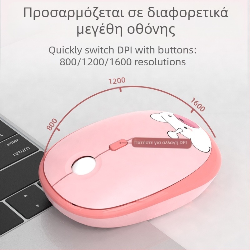 MOFII Ferris ασύρματο πληκτρολόγιο ποντικιού 2.4g χαριτωμένο ροζ χρώμα κοστούμι πληκτρολογίου ποντικιού γραφείου με κινούμενα σχέδια