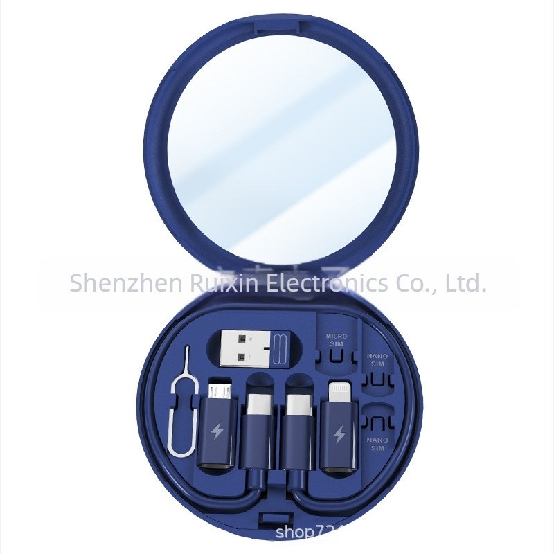 Φορητό πολυλειτουργικό κουτί αποθήκευσης δεδομένων για διασυνοριακή χρήση, σετ καρτών προσαρμογέα 60W με δυνατότητα αναδίπλωσης, ένα έως τρία, καλώδιο γρήγορης φόρτισης