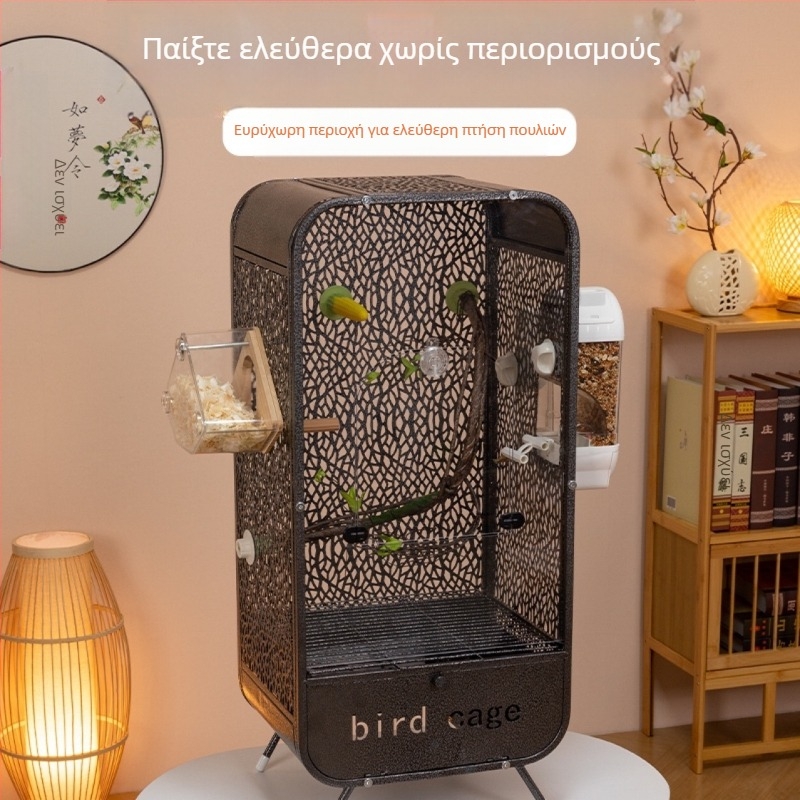 Νέο διαφανές κλουβί πουλιών παπαγάλων πανοραμικό ακρυλικό κλουβί ανθεκτικό στις πιτσιλιές διακοσμητικό βίλα σπίτι κλουβί πουλιών χονδρικής