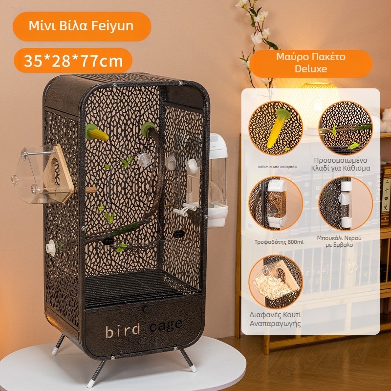 Νέο διαφανές κλουβί πουλιών παπαγάλων πανοραμικό ακρυλικό κλουβί ανθεκτικό στις πιτσιλιές διακοσμητικό βίλα σπίτι κλουβί πουλιών χονδρικής