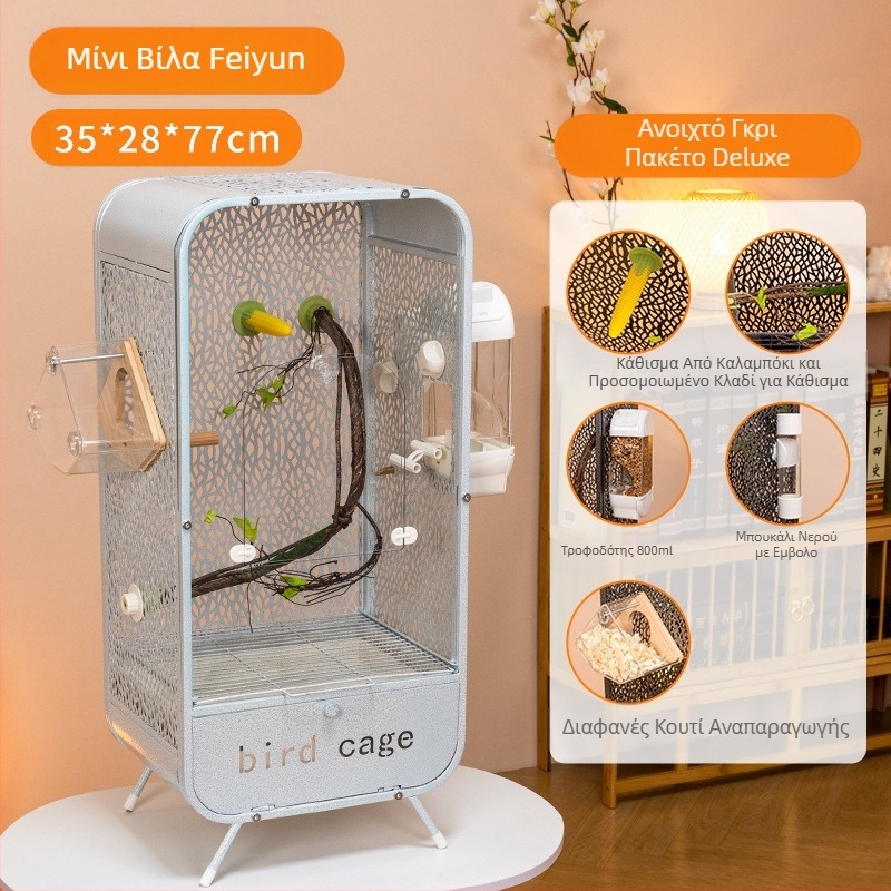 Νέο διαφανές κλουβί πουλιών παπαγάλων πανοραμικό ακρυλικό κλουβί ανθεκτικό στις πιτσιλιές διακοσμητικό βίλα σπίτι κλουβί πουλιών χονδρικής