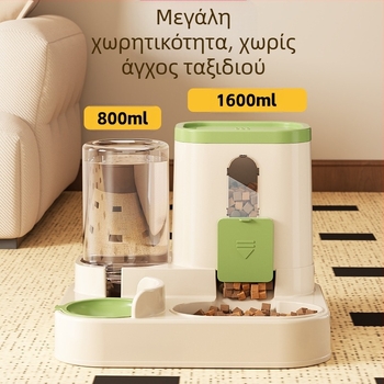 Μπολ γάτας Μεγάλης χωρητικότητας Ταΐστρα πόσιμου νερού για γάτες Αυτόματη ανανέωση τροφής Μπολ για κατοικίδια Είδη κατοικίδιων