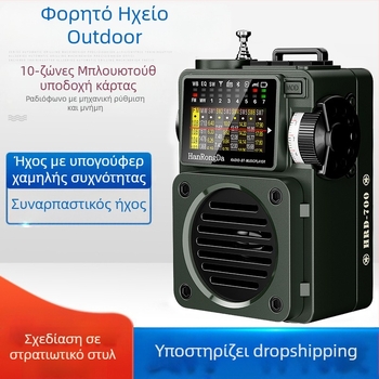 Φορητή συσκευή αναπαραγωγής μουσικής πολυμέσων HRD-700 με δυνατότητα αναπαραγωγής πλήρους ζώνης και δυνατότητα λήψης κάρτας Bluetooth TF