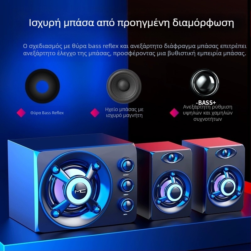 Διασυνοριακός υπολογιστής με καλώδιο Bluetooth Audio Desktop Universal δημιουργική προσωπικότητα USB μικρό ηχείο desktop subwoofer χονδρικής