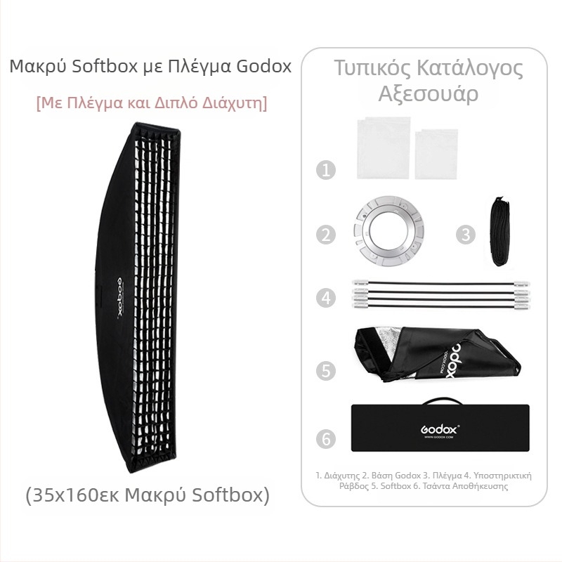 Φωτιστικό στούντιο Shen Niu godox 22*90 30*120 35*140 35*160 Baorongkou Grid Soft Light Box