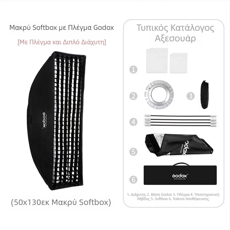 Φωτιστικό στούντιο Shen Niu godox 22*90 30*120 35*140 35*160 Baorongkou Grid Soft Light Box