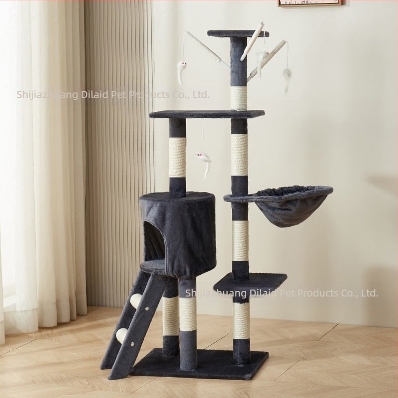 Διασυνοριακή βάση αναρρίχησης για γάτες, ανθεκτική στις γρατσουνιές, ενσωματωμένη πολυώροφη βάση αναρρίχησης για γάτες, μη κατειλημμένη, πολυκατοικία, απευθείας πώληση από το εργοστάσιο