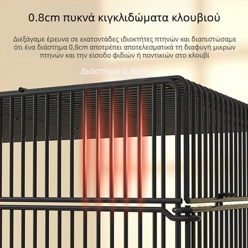 0.8 Κρυπτογραφημένο κλουβί πουλιών, κλουβί παπαγάλων, μεγάλο κλουβί πουλιών για οικιακή χρήση, για δέρμα τίγρης Xuanfeng, παιωνία, ορτανσία, μαργαριτάρι