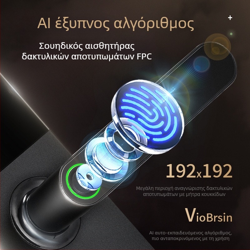 Δωρεάν αποστολή Αναγνώριση προσώπου Έξυπνη κλειδαριά πόρτας Αυτόματη κλειδαριά δακτυλικών αποτυπωμάτων Κλείδωμα με κωδικό πρόσβασης Πόρτα ασφαλείας σπιτιού Ξύλινη πόρτα Ηλεκτρονική κλειδαριά