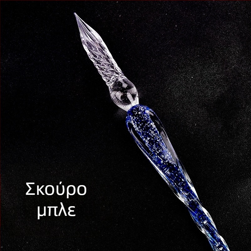 Χειροποίητο φωτιστικό γυάλινο στυλό βουτηγμένο σε νερό, φωτεινό στυλό με φωτεινή πινακίδα