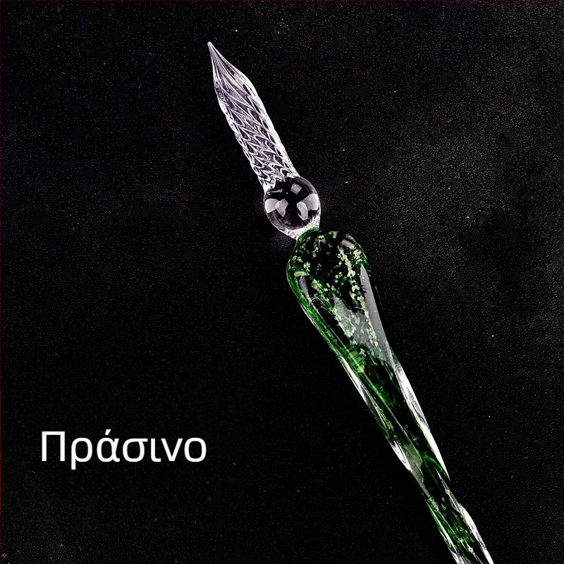 Χειροποίητο φωτιστικό γυάλινο στυλό βουτηγμένο σε νερό, φωτεινό στυλό με φωτεινή πινακίδα