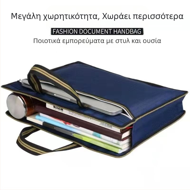 Χονδρική φορητή τσάντα αποθήκευσης δεδομένων τσάντας αρχείων με φερμουάρ γραφείου χαρτοφυλάκων υφασμάτων Oxford με τυπωμένο λογότυπο