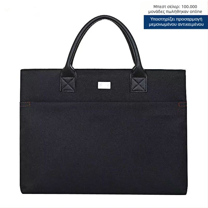 Χονδρική φορητή τσάντα αποθήκευσης δεδομένων τσάντας αρχείων με φερμουάρ γραφείου χαρτοφυλάκων υφασμάτων Oxford με τυπωμένο λογότυπο