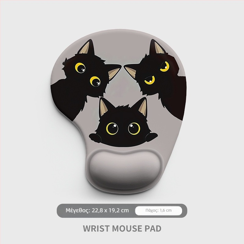 Ζεστό κινούμενο σχέδιο με ζώα σιλικόνης καρπό ποντίκι μαξιλάρι στήριξης καρπού επιφάνειας επιφάνειας εικόνας ποντίκι προστατευτικό καρπού ανθεκτικό στους λεκέδες