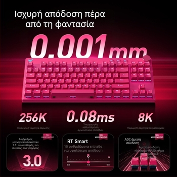 Mchose Mix87 Μηχανικό πληκτρολόγιο μαγνητικού άξονα για ηλεκτρονικά αθλήματα με εφέ φωτισμού Argb, προσαρμοσμένο ενσύρματο πληκτρολόγιο παιχνιδιών