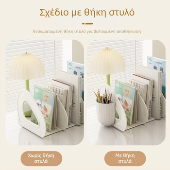 Επιτραπέζιο κουτί αποθήκευσης βιβλιοθήκης διαφανές βιβλίο φοιτητών γραφείου διαχωριστικό ακρυλικό στυλό θήκη αποθήκευσης ράφι