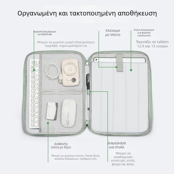 Φορητή τσάντα tablet για iPad 11 ιντσών, Επαγγελματική, Γραφείου, Ταξιδιωτική, Προστατευτική θήκη, Οριζόντια, Αντιιδρωτική εσωτερική τσάντα tablet, Φορητή