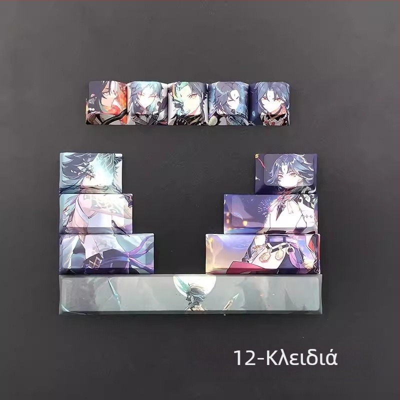 Δημιουργικό δισδιάστατο animation καπάκι κλειδιού πρωτότυπο ψηλό παζλ κλειδιού προσωπικότητας καπάκι κλειδιού χαριτωμένο κορίτσι άνεμος μηχανικό πληκτρολόγιο καπάκι κλειδιού