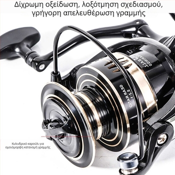 Μεταλλικός μηχανισμός ψαρέματος με μηχανισμό ψαρέματος, τροχός ψαρέματος με περιστρεφόμενο τροχό, τροχός ψαρέματος με καλάμι θαλάσσης, τροχός ρίψης τροχού ψαρέματος με τηλεχειριστήριο, χονδρική πώληση