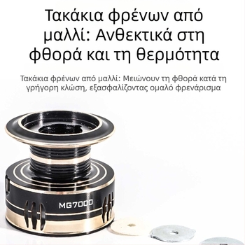 Μεταλλικός μηχανισμός ψαρέματος με μηχανισμό ψαρέματος, τροχός ψαρέματος με περιστρεφόμενο τροχό, τροχός ψαρέματος με καλάμι θαλάσσης, τροχός ρίψης τροχού ψαρέματος με τηλεχειριστήριο, χονδρική πώληση