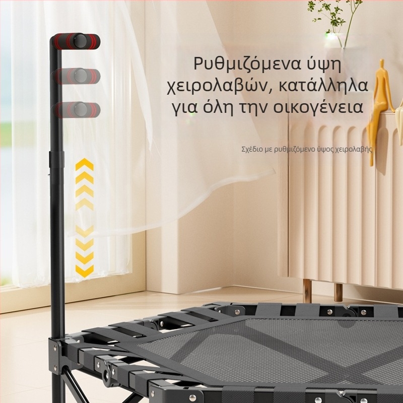 Πτυσσόμενο τραμπολίνο με ένα κλικ για οικιακή χρήση, παιδικό τραμπολίνο, κρεβάτι άλματος μωρού, εξοπλισμός γυμναστικής στο σπίτι, πτυσσόμενο τραμπολίνο