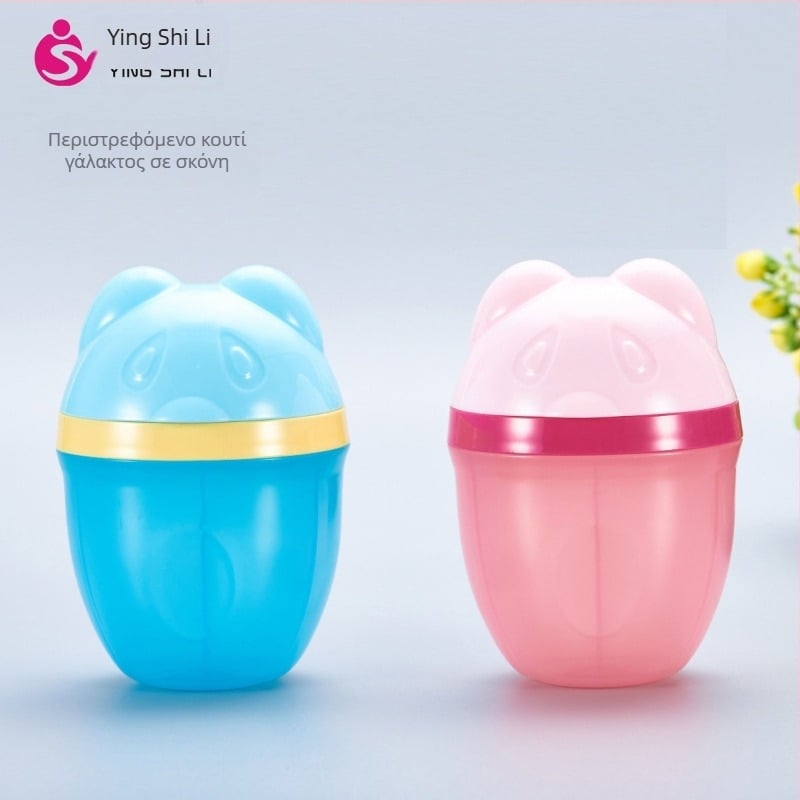 Εργοστασιακά άμεσο φορητό τριών στρώσεων φορητό κουτί γάλακτος σε σκόνη τριών διαμερισμάτων περιστρεφόμενο κουτί γάλακτος σε σκόνη για νεογέννητα κουτί αποθήκευσης γάλακτος σε σκόνη