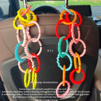 Δαχτυλίδι οδοντοφυΐας Rainbow Baby Rainbow Ring Δαχτυλίδι οδοντοφυΐας Χονδρικό πλαστικό δαχτυλίδι συμπλέκτη ασφαλείας