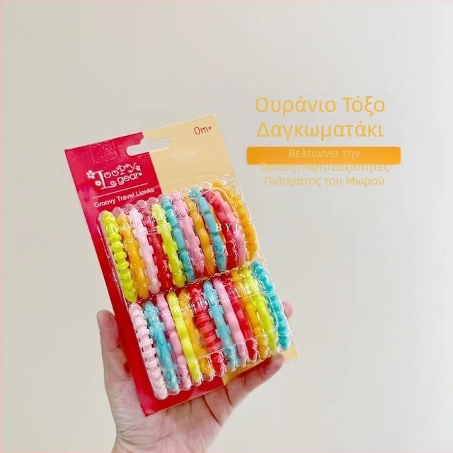 Δαχτυλίδι οδοντοφυΐας Rainbow Baby Rainbow Ring Δαχτυλίδι οδοντοφυΐας Χονδρικό πλαστικό δαχτυλίδι συμπλέκτη ασφαλείας