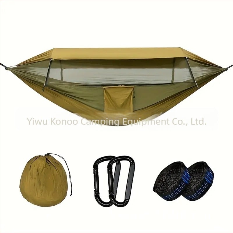 Νέα αιώρα εξωτερικού χώρου, διπλή αντι-ανατροπής, αυτόματη γρήγορη ταλάντευση, αντικουνουπικές σήτες, τέντα κάμπινγκ, τρία σε ένα