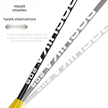 Εκρήξεις σε απόθεμα ρακέτας μπάντμιντον ενηλίκων μαθητών για αρχάριους, ρακέτα σιδηροκράματος split, μια γενιά μαλλιών