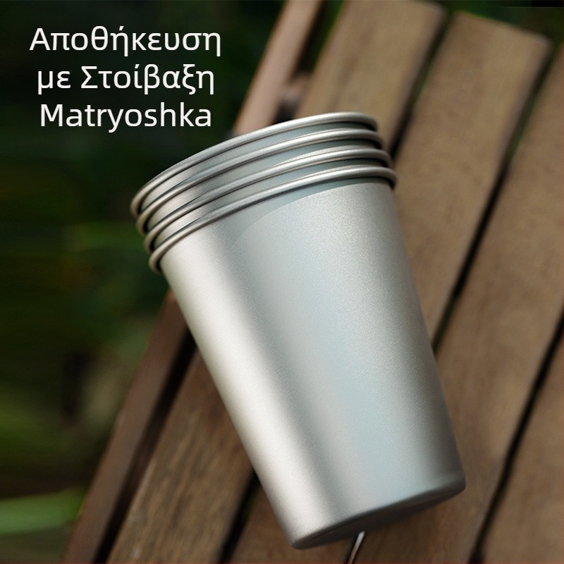 Κύπελλο μπύρας από καθαρό τιτάνιο, κύπελλο χυμών για υπαίθριες κατασκηνώσεις, εύχρηστο κύπελλο μονής στρώσης, κύπελλο κρύου ποτού από κράμα τιτανίου που δεν πέφτει, κύπελλο τιτανίου