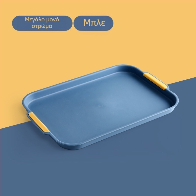 Δίσκος αποστράγγισης νερού για σαλόνι σπιτιού, δίσκος διπλής στρώσης, ορθογώνιος δίσκος τσαγιού, δίσκος φρούτων, πλαστικό δημιουργικό πιάτο φαγητού