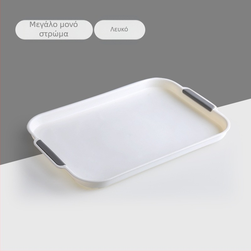 Δίσκος αποστράγγισης νερού για σαλόνι σπιτιού, δίσκος διπλής στρώσης, ορθογώνιος δίσκος τσαγιού, δίσκος φρούτων, πλαστικό δημιουργικό πιάτο φαγητού