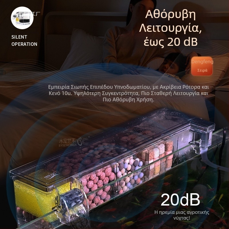 Κύκλος καθαρισμού νερού φίλτρου ενυδρείου τριών σε ένα με υποβρύχια αντλία, ενσωματωμένο κιβώτιο στάλαξης για την παραγωγή οξυγόνου, ενσωματωμένο κιβώτιο στάλαξης για την δεξαμενή χελωνών