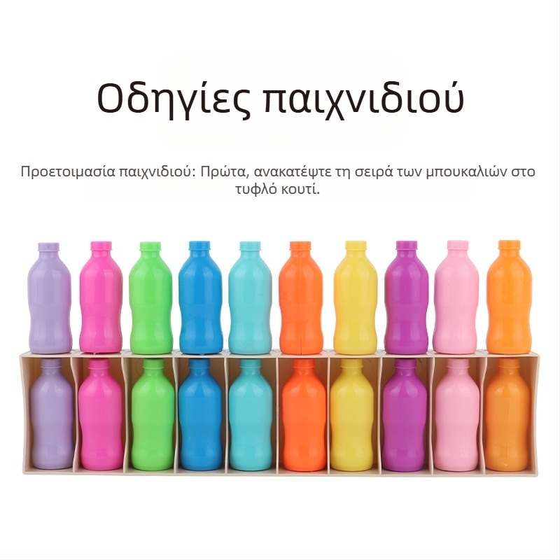 Διασκεδαστικό παιχνίδι εικασίας μπουκαλιών, παιχνίδι αντιστοίχισης ποτών με μνήμη χρωμάτων για παιδιά, εκπαιδευτικό παιχνίδι μνήμης εγκεφάλου