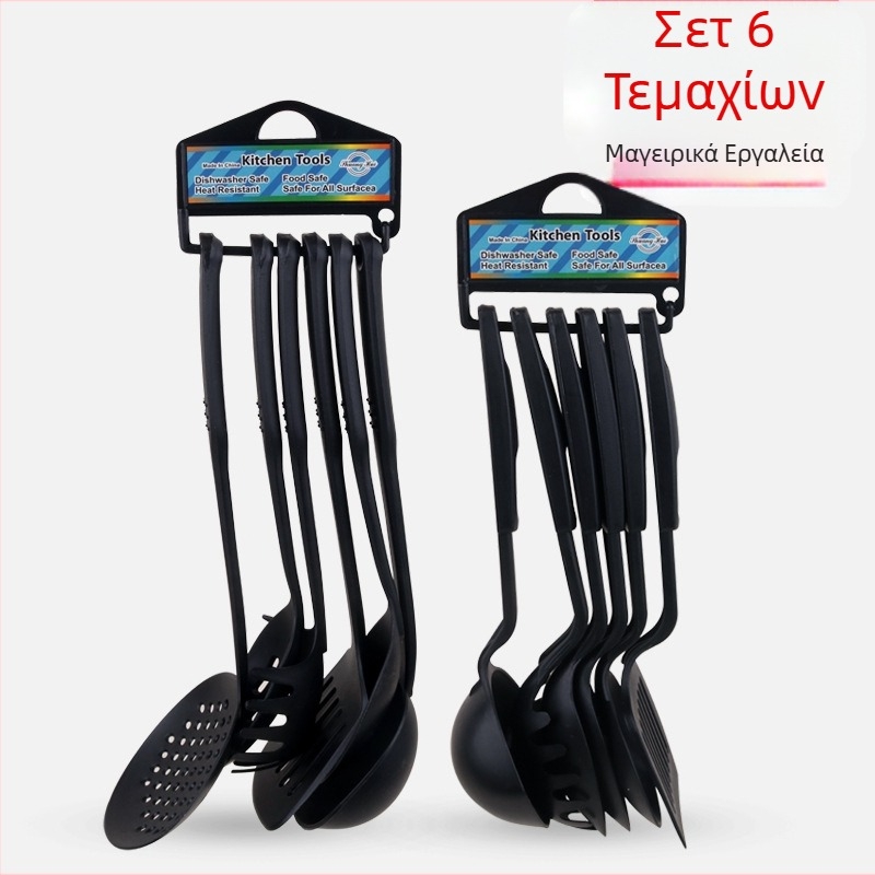 Εργαλείο σπάτουλας κουζίνας, μονοκόμματο πλαστικό νάιλον, σετ έξι αντικολλητικών σπάτουλας