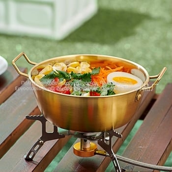 Εξωτερικό μπολ χιονιού από ανοξείδωτο ατσάλι 304 Κορεάτικο δράμα ίδιου στυλ μπολ κρασιού ρυζιού μαγειρέματος με λαβή μπολ kimchi Κορεάτικο μπολ κρασιού ρυζιού