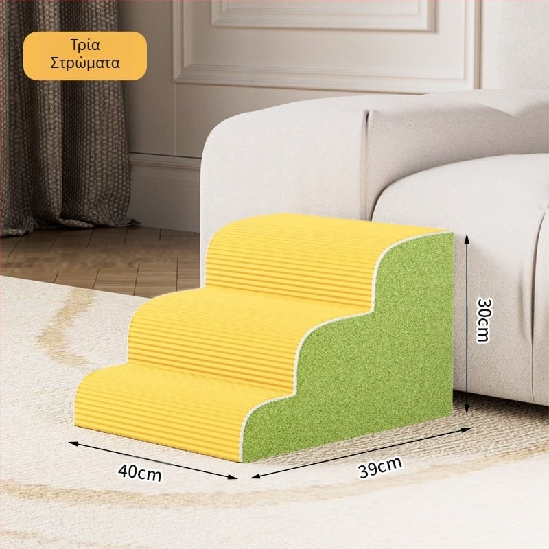 Σκάλες για κατοικίδια, σκαλοπάτια για κρεβάτια σκύλων, αντιολισθητική αφαιρούμενη και πλενόμενη σκάλα, οικιακή σκάλα πολλαπλών σκαλοπατιών για μικρούς σκύλους, ανθεκτική στη φθορά καναπέ