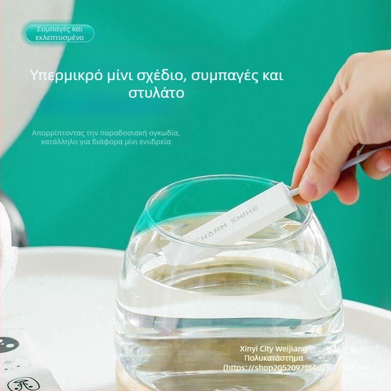 Μικρή μίνι έξυπνη ράβδος θέρμανσης ενυδρείου με έλεγχο θερμοκρασίας για γραφείο, γυάλινο στρογγυλό κύλινδρο, αυτόματη ράβδος θέρμανσης με έλεγχο θερμοκρασίας