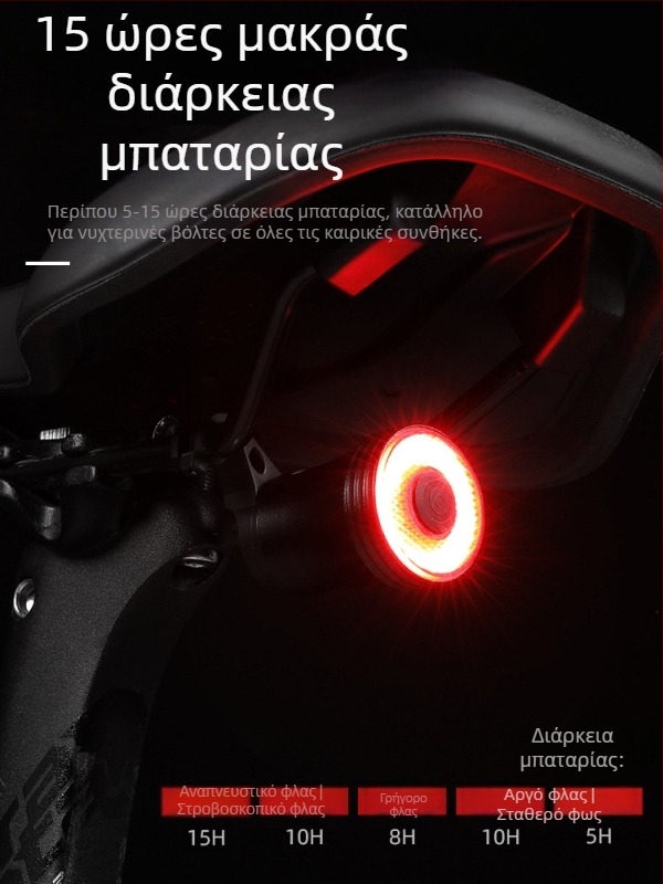 Eslnf Πίσω Φως Ποδηλάτου Επαναφορτιζόμενο Φως Νυχτερινής Ποδηλασίας Υψηλής Αντοχής Φως Ποδηλασίας Δρόμου, Ποδηλασία Βουνού, Εξοπλισμός Ποδηλασίας