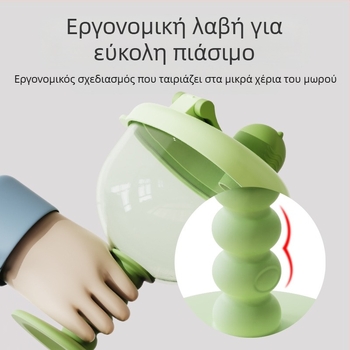 Ποτήρι μωρού για εκμάθηση, κύπελλο PP, οικιακό παιδικό ποτήρι με άχυρο, αντι-πτωτικό κύπελλο γάλακτος με ζυγαριά χονδρικής