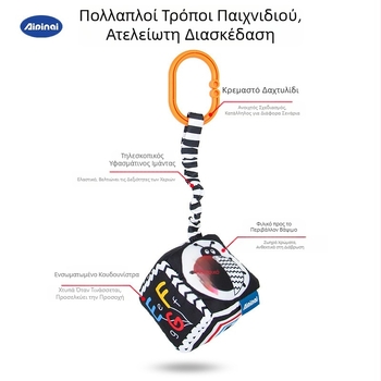 Aipinqi νέα γεωμετρικά κρεμαστά παιχνίδια αυτοκινήτου για μωρά, κρεμαστό κρεβάτι αισθητηριακής εκπαίδευσης όρασης