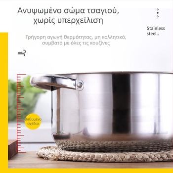 Διασυνοριακό ζεστό-πωλώντας χονδρικό εμπόριο διασυνοριακού εξωτερικού εμπορίου δημοφιλές σετ από ανοξείδωτο χάλυβα για σούπα μεγάλης χωρητικότητας πυκνωμένη οικιακή κατσαρόλα σούπας