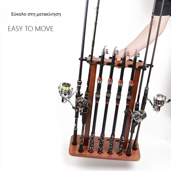 Βάση ψαρέματος δαπέδου από μασίφ ξύλο 8/14, βάση αποθήκευσης καλαμιών ψαρέματος χωρίς τρύπημα, διασυνοριακό νέο προϊόν