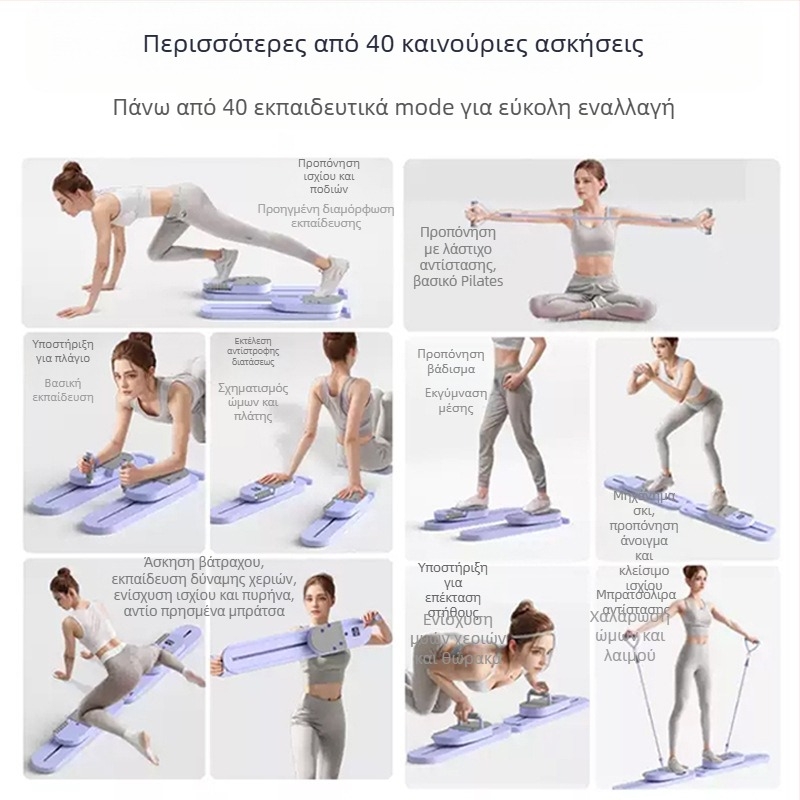 Πολυλειτουργική σανίδα κοιλιακών σε στυλ Tiktok με διαιρεμένο σύστημα γυμναστικής, αυτόματος τροχός κοιλιακών με αναπήδηση, εξοπλισμός εκγύμνασης κοιλιακών μυών